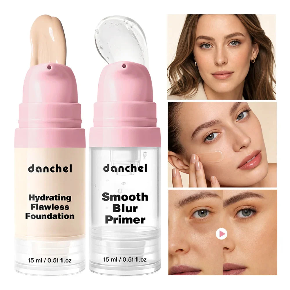 2-Pc Primer & Foundation Set – Buildable, Hydrating Coverage