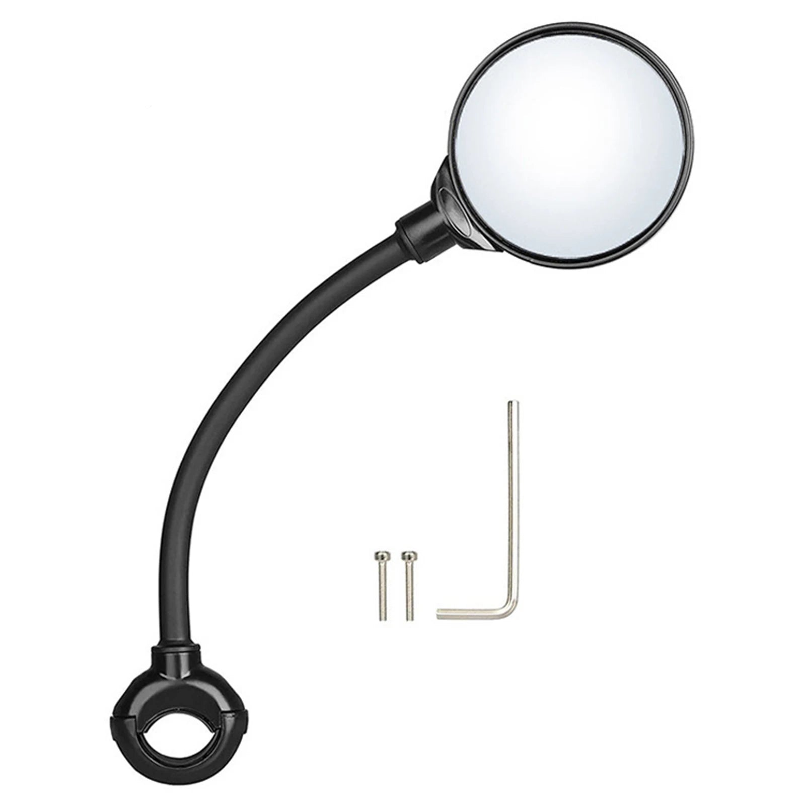 Bicycle Mirror for Handlebars Hose Adjustable Rear View Mirror Reflector for Moped Bike Standard Bike Peaceful Pleasures Health and Wellness 1Pcs