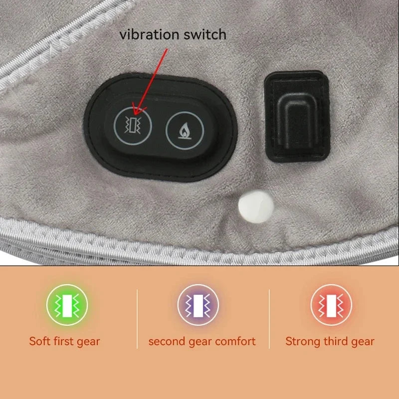 Electric Heating Shoulder Neck Pad Cervical Wrap Three Gear Thermal Compress Massager Vibration Shawl Warm Back Tool Relax Brace Peaceful Pleasures Health and Wellness