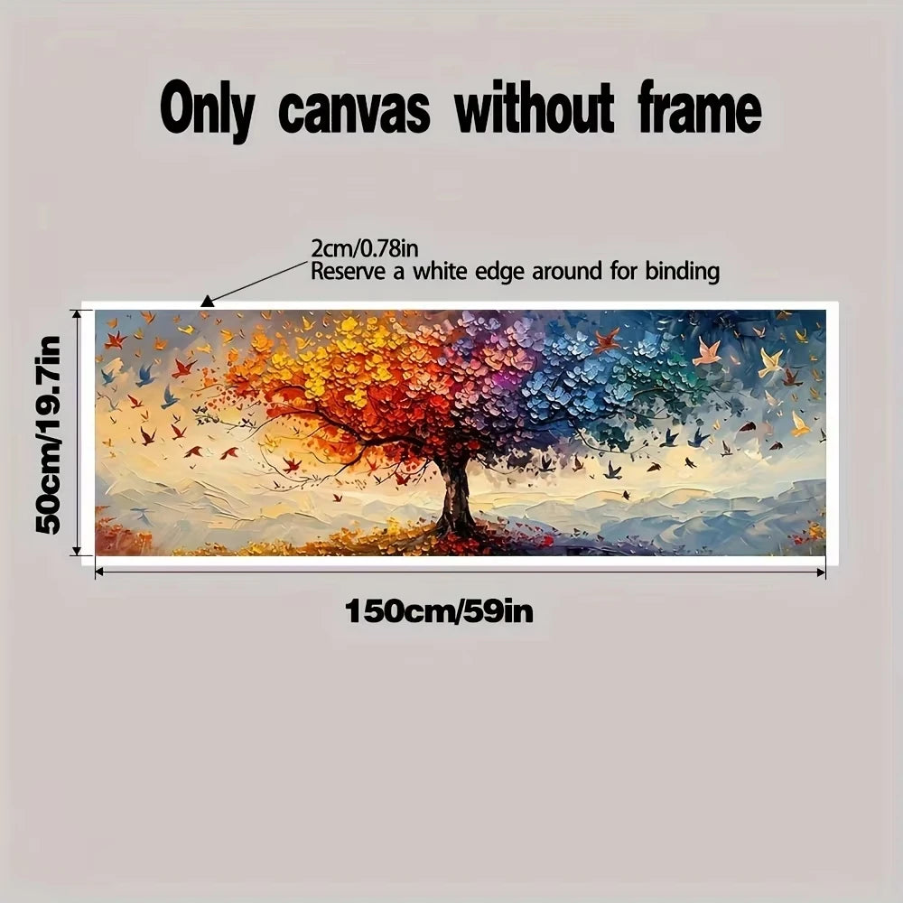 Tree of Life Canvas Wall Art – Multicolor Butterfly Print