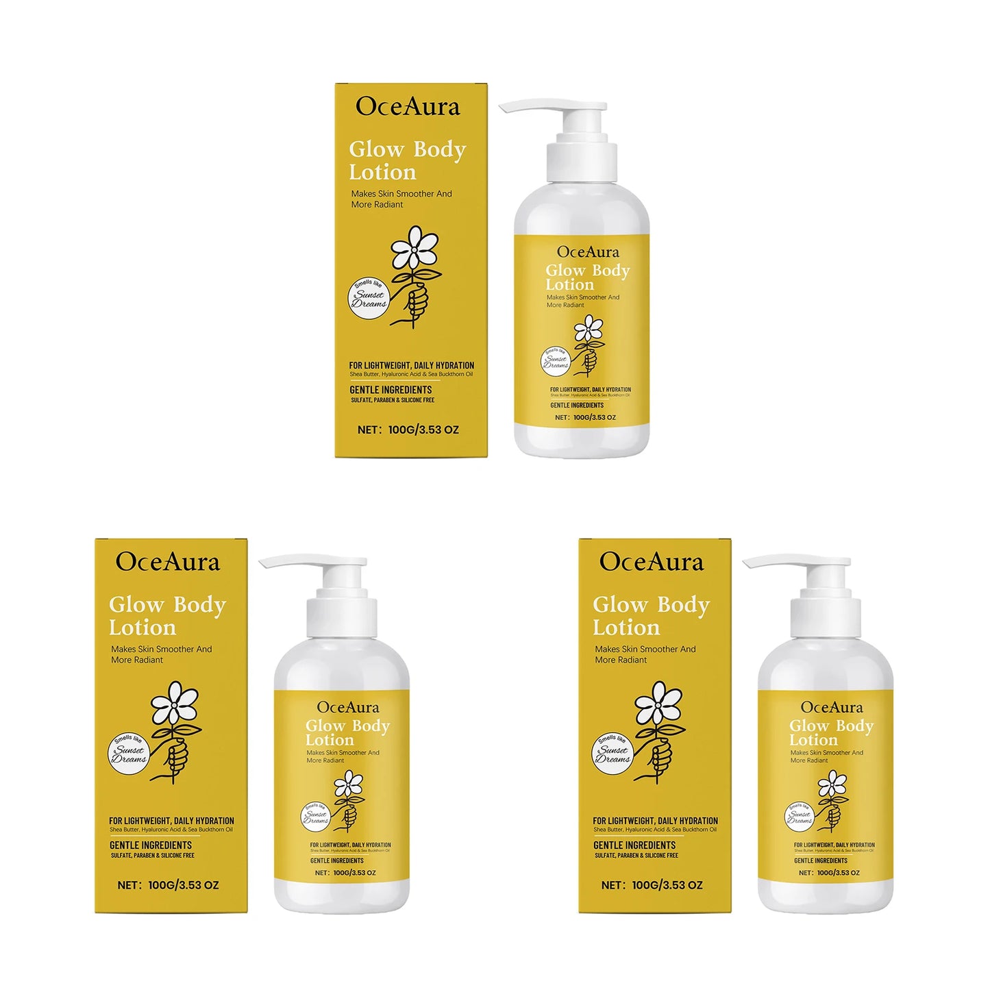 Glowing Body Lotion Rejuvenation Hydrating Firming Brightening Smoothing Even Skin Tone Improve Roughness Soothing Body Lotion Peaceful Pleasures Health and Wellness 300g boxed