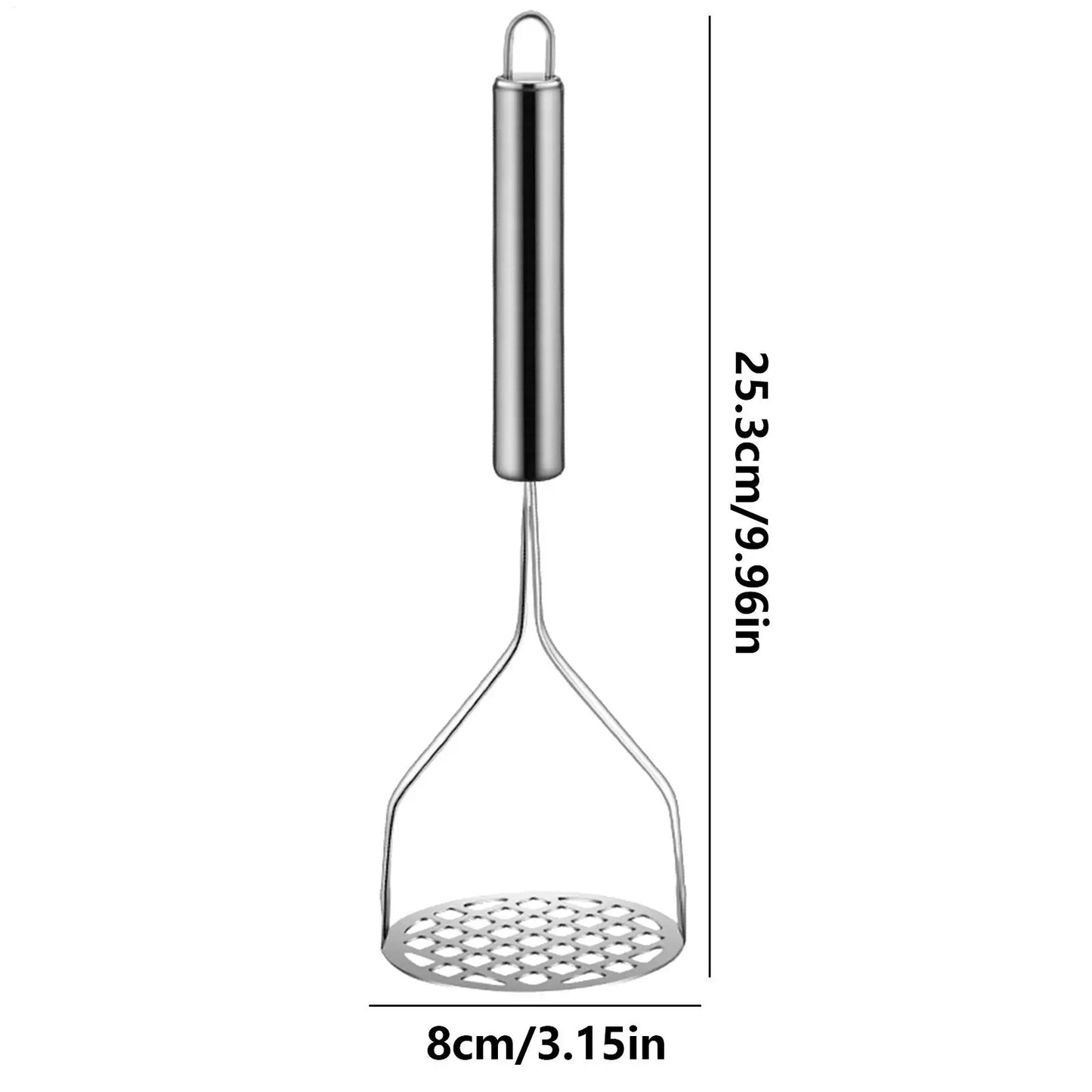 Stainless Steel Potato Masher | Manual Fruit & Veggie Crusher