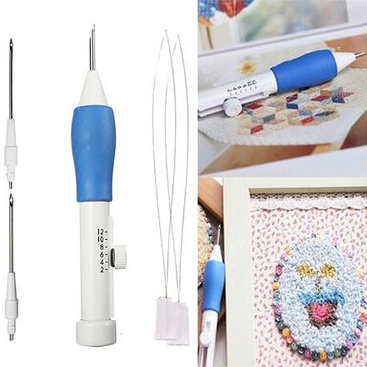 Punch Needle Embroidery Kit Adjustable Punch Needle Tool Set for DIY Craft Floss Stitching Rug Hooking Embroidery Hobby Supplies Peaceful Pleasures Health and Wellness