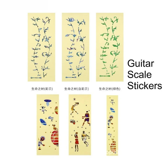Thin Inlaid Stickers Fretboard Decal Mark Electric Acoustic Guitar Peaceful Pleasures Health and Wellness