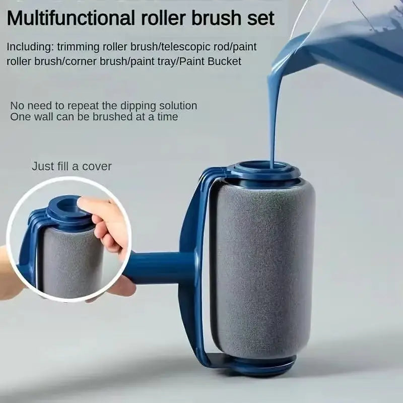 Wall Decorate Painting Roller Brush Set Paint Runner Pro Brush Kit Multifunctional House Paint Rollers Runner Pro Tools Set Peaceful Pleasures Health and Wellness