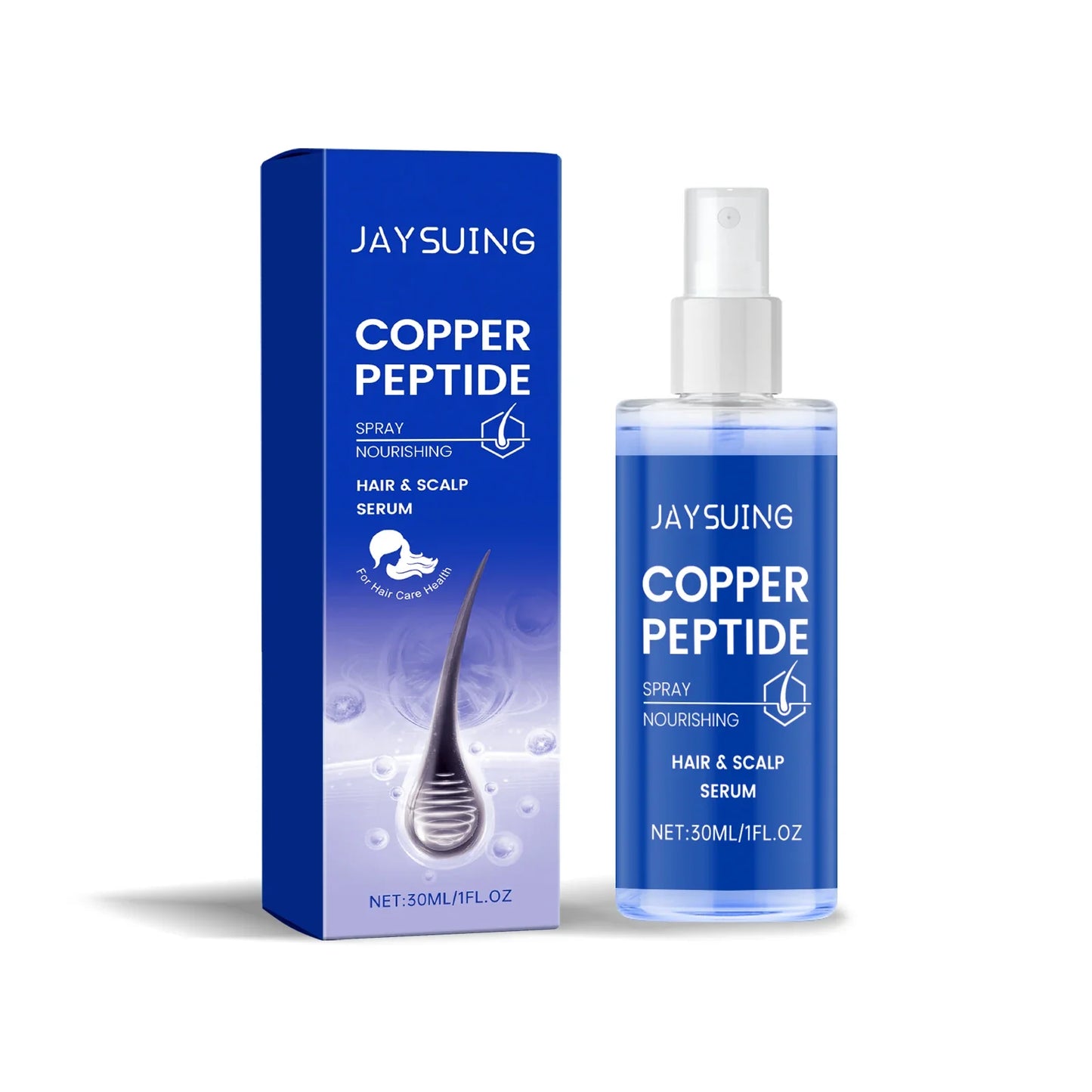 Copper Peptide Hair Growth Set – Shampoo, Serum, Spray & Oil
