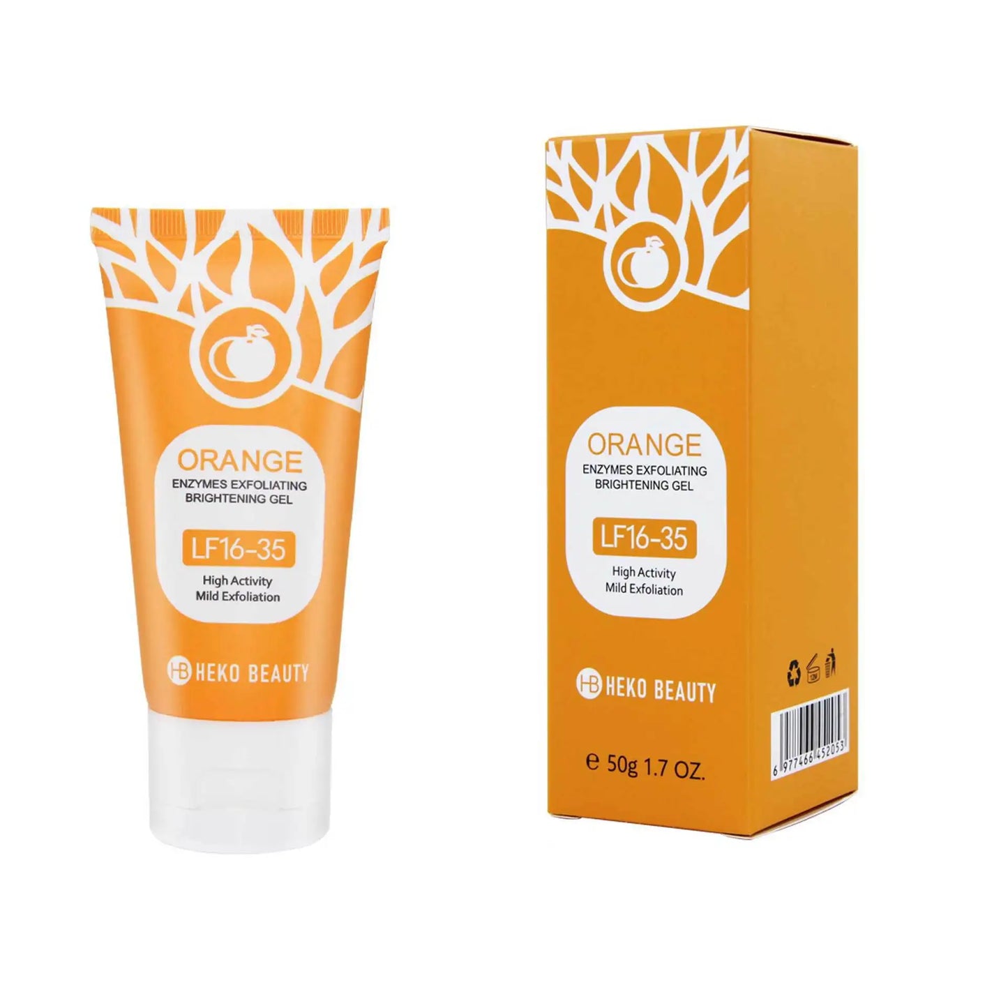 Orange Enzymes Exfoliating Gel Brightening Deep Cleansing Face Scrub Gentle Mud Peel Smoothing Skin Refine Pores Moisturize Care Peaceful Pleasures Health and Wellness Exfoliating gel 1PC