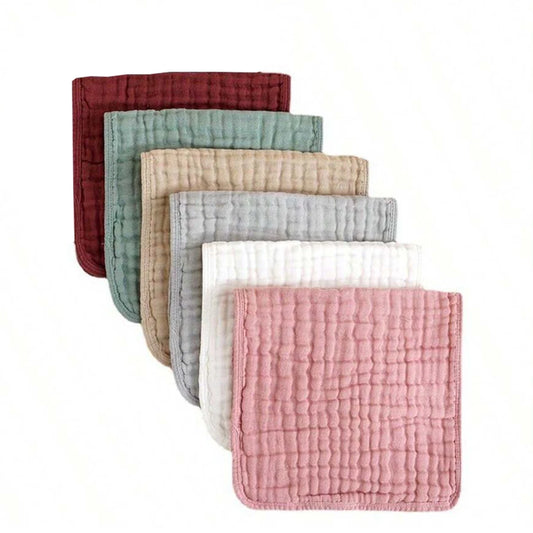 Baby Burp Cloths & Washcloths | Soft Absorbent Cotton Towels Baby Burp Cloth Set Peaceful Pleasures Health and Wellness 6pcs mixed