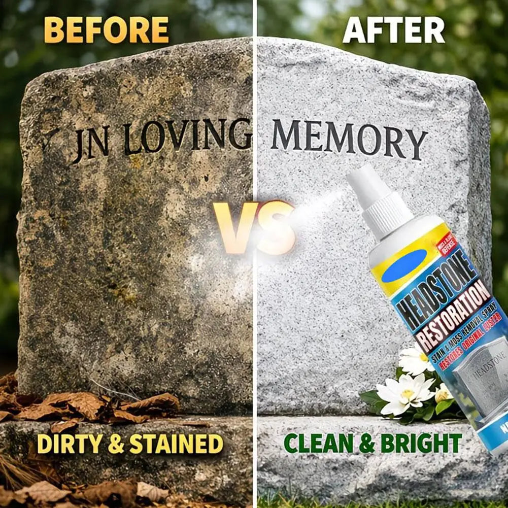 Multipurpose Headstone Cleaner Spray Remove Stains Dirt Moss Fast Acting No Corrosion Granite Marble Gravestone Cleaner Peaceful Pleasures Health and Wellness