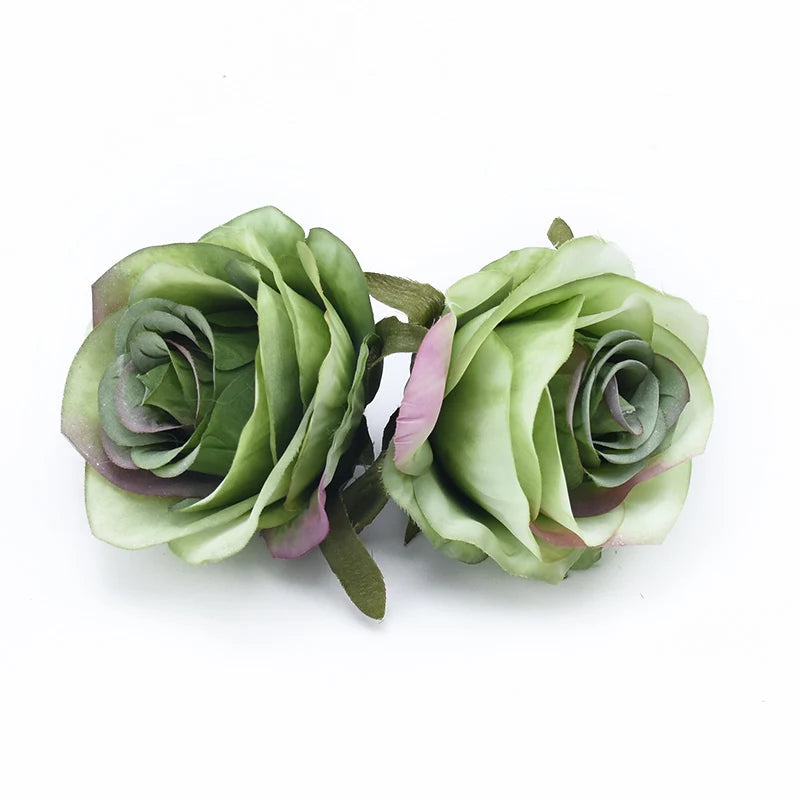 Silk Rose Artificial Flower Heads 5/10 Pcs | Wedding & Party Decor