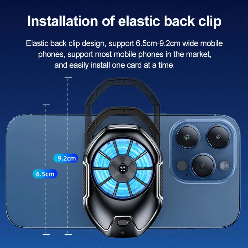 Cooler For Cell Phone Cooler Fan Gaming Mobile Fan Rechargeable Portable Fan Cooling Fan For Phone Radiator For Phone Shark Fan Peaceful Pleasures Health and Wellness