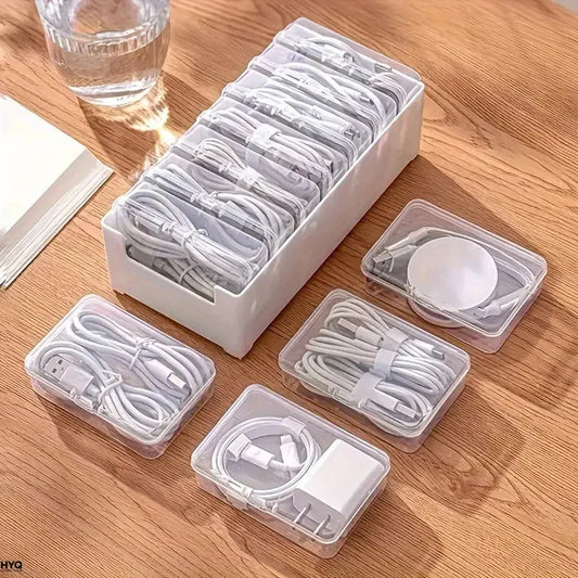 Cable Organizer Durable Plastic Storage Box Daily Office Supplies Peaceful Pleasures Health and Wellness
