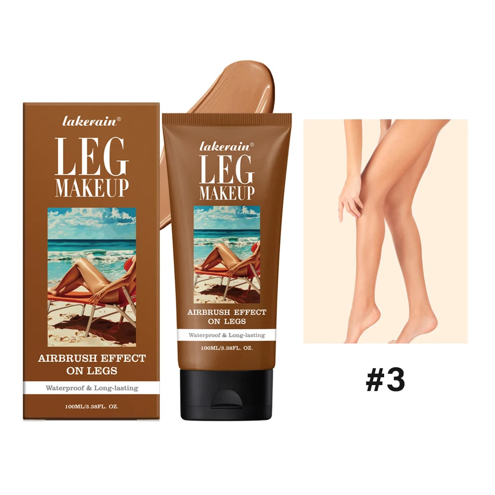 100ml Tan Leg Makeup Body Foundation Lotion Even Skin Tone Waterproof Long Lasting Body Tanning Cream Medium Bronze Leg Makeup Peaceful Pleasures Health and Wellness color3