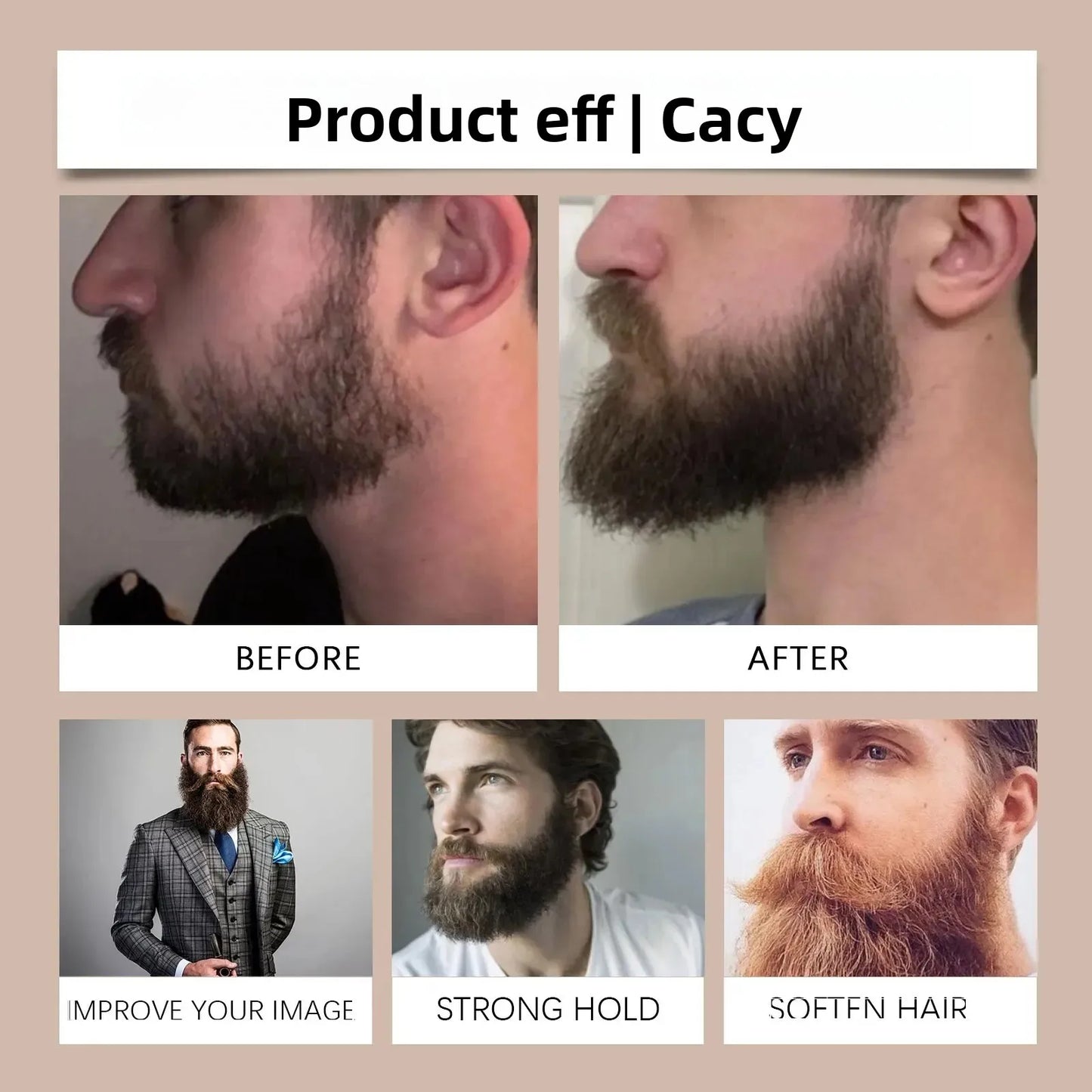 East Moon Men's Beard Balm – Moisturizing Styling Wax 30g