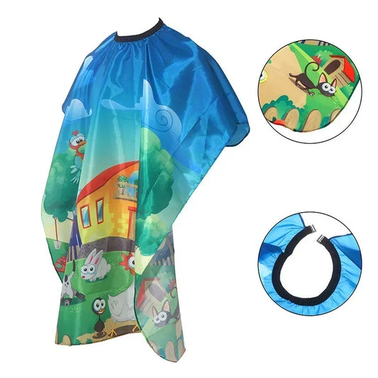 1pc Kids Haircut Hairdresser Barber Cape Apron Waterproof Durable Hairdresser Tool Salon Cloth Hair Cutting Cape for Barber Shop Peaceful Pleasures Health and Wellness Default Title