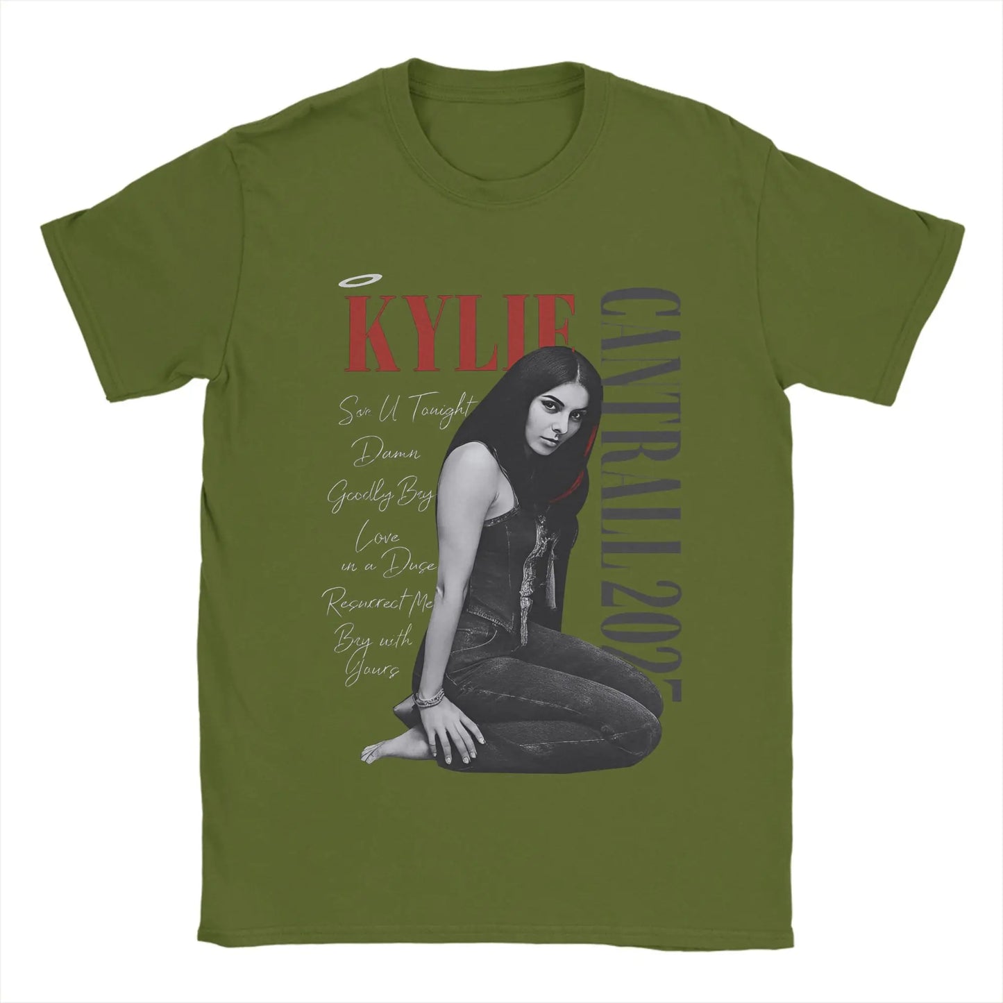 Men Kylie Cantrall T Shirts Collide Tour 2025 100% Cotton Clothing Hipster Short Sleeve Round Collar Tees Classic T-Shirt Peaceful Pleasures Health and Wellness