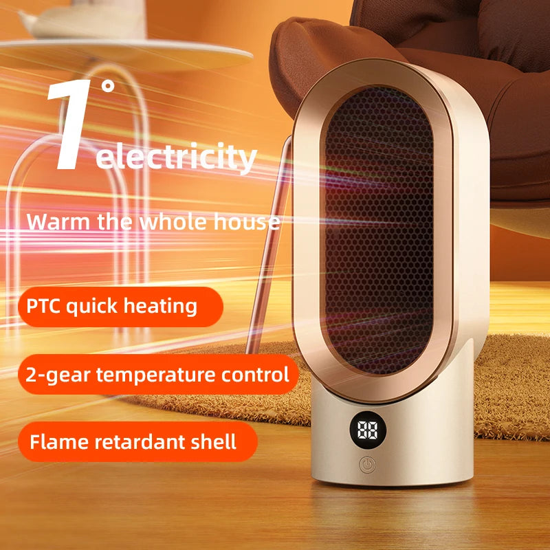 HOMEFISH Mini PTC Ceramic Portable Fan Heater – Home & Office