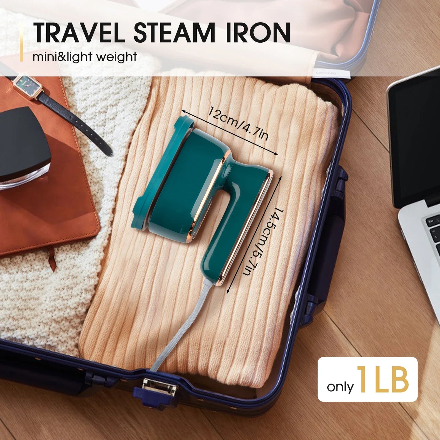 URGGU Handheld Steam Iron LCD & Steam Brush | Portable Mini Iron