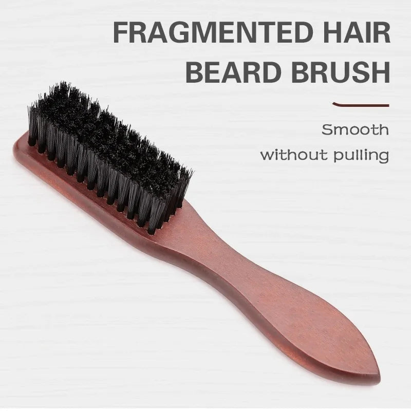 Barber Prefessional Wooden Handle Boar Bristle Cleaning Brush Soft Beard Cleaning Brush Men Barber Beard Shaving Tool Peaceful Pleasures Health and Wellness