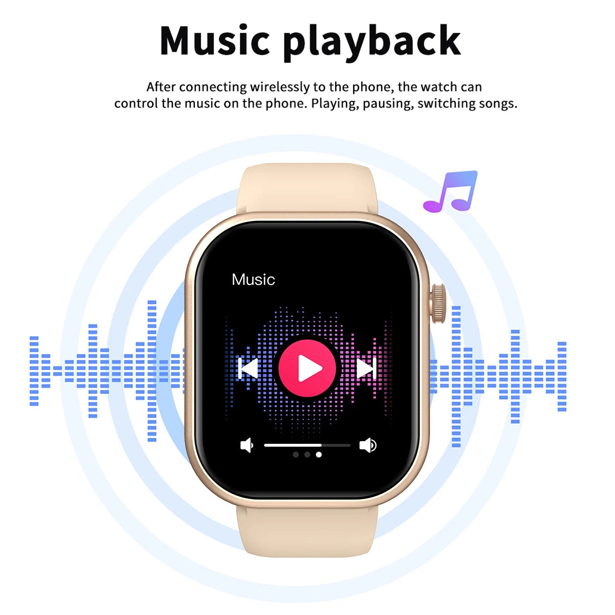 LOMAXFR Smartwatch – Wireless Calling, Multi-Sport, iPhone & Android
