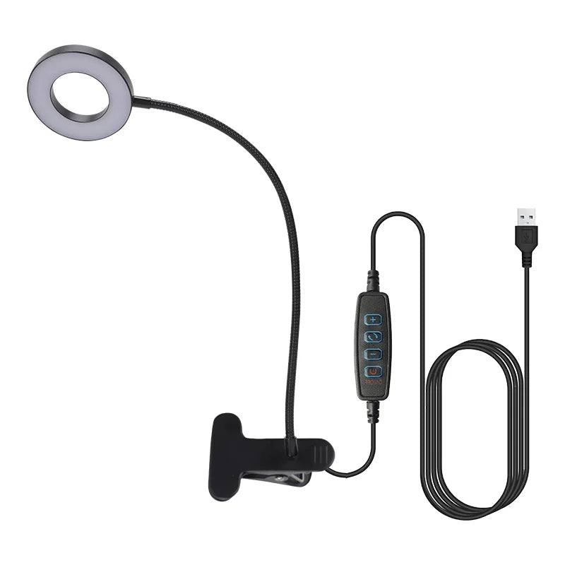 Magnifier with Led Lighting, High-Power Magnifying Glass, Clip Light, Eye Protection, Maintenance, Reading, Nail Art, Embroidery Peaceful Pleasures Health and Wellness