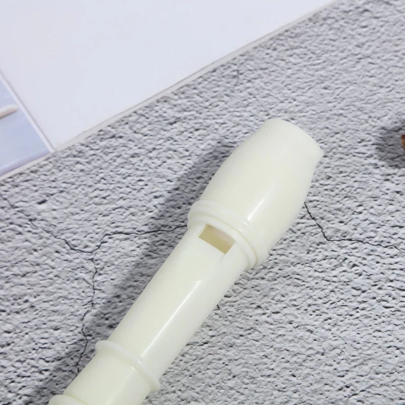 8-Hole Recorder PP Material Milk White Student Children's Flute