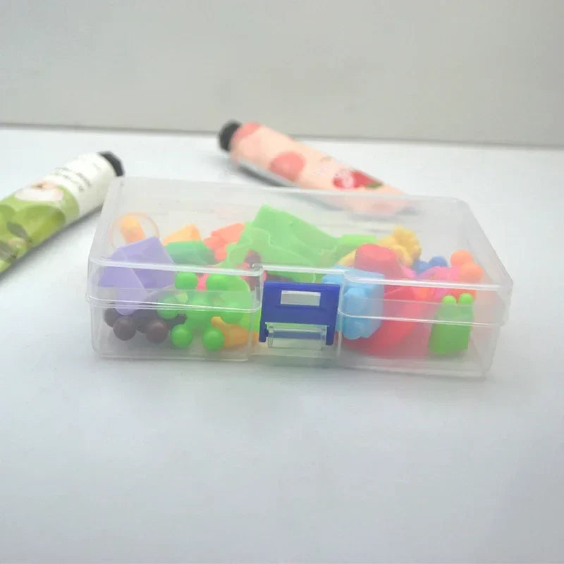 5-Pack Transparent Plastic Storage Boxes – Small Item Organizer