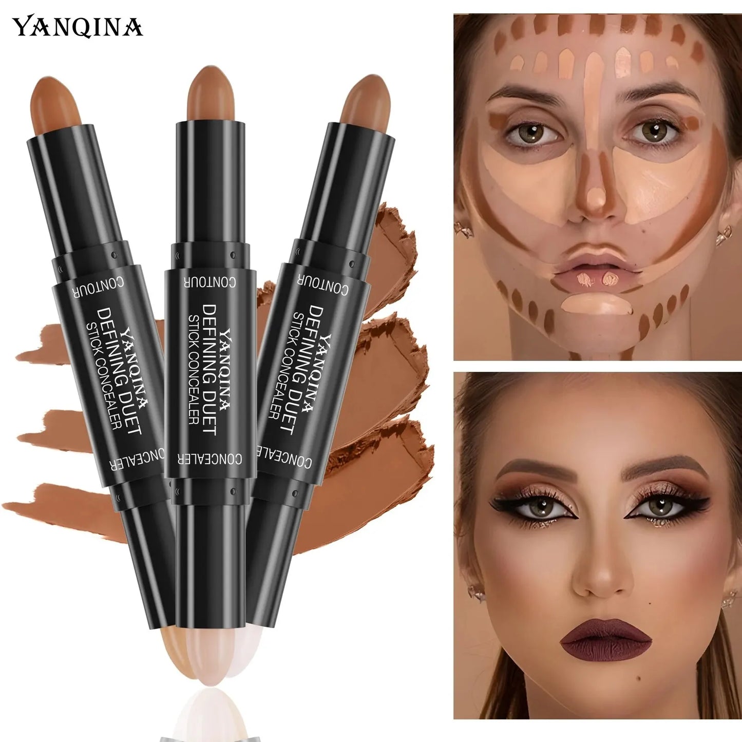 YANQINA Contour Stick Duo – Highlight & Shadow Cream Stick
