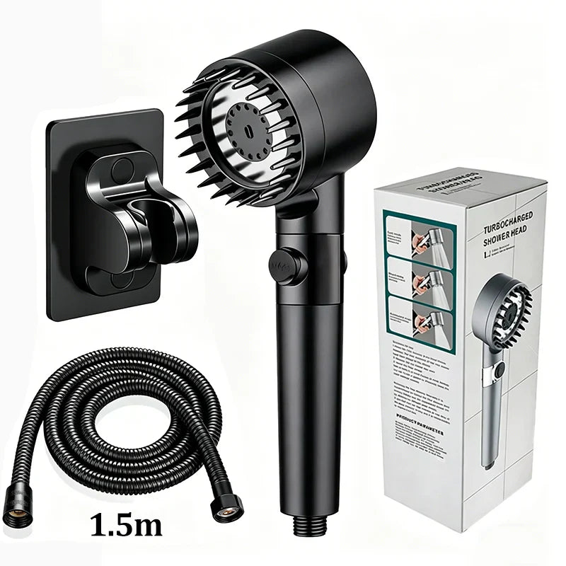 3-Mode High Pressure Filter Shower Head | One-Click Stop