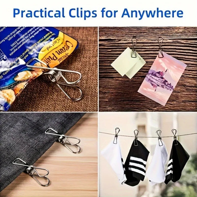 Stainless Steel Clothes Pins Durable Pegs Multi-purpose Metal Wire