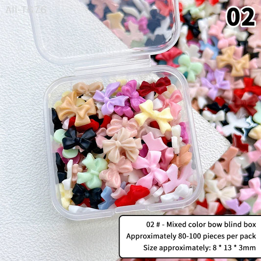 3D Resin Bow Nail Charms – Mixed Ribbon Cartoon Nail Art Set Nail Art Charms Peaceful Pleasures Health and Wellness