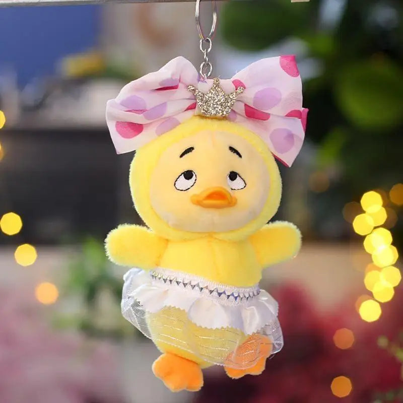 Sad Duck Plush Keychain – Cute Funny Duckling Bag Charm Gift