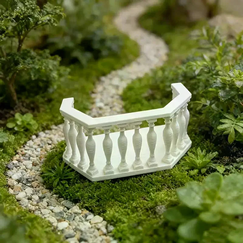 European Miniature Balcony with Railing | Dollhouse DIY Decor