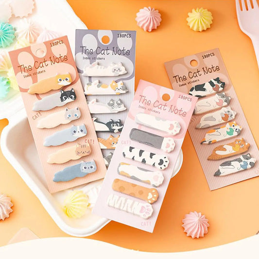 Cute Cat Sticky Notes – 180 Self-Adhesive Page Markers & Tabs Sticky Notes Oasis Select 03