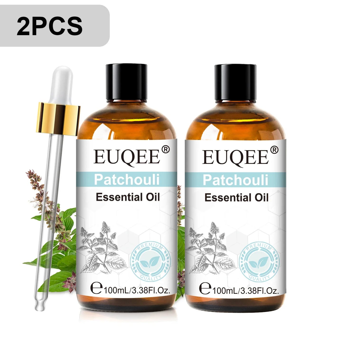 EUQEE 100ml Essential Oil for Diffuser – Lavender, Rose & More