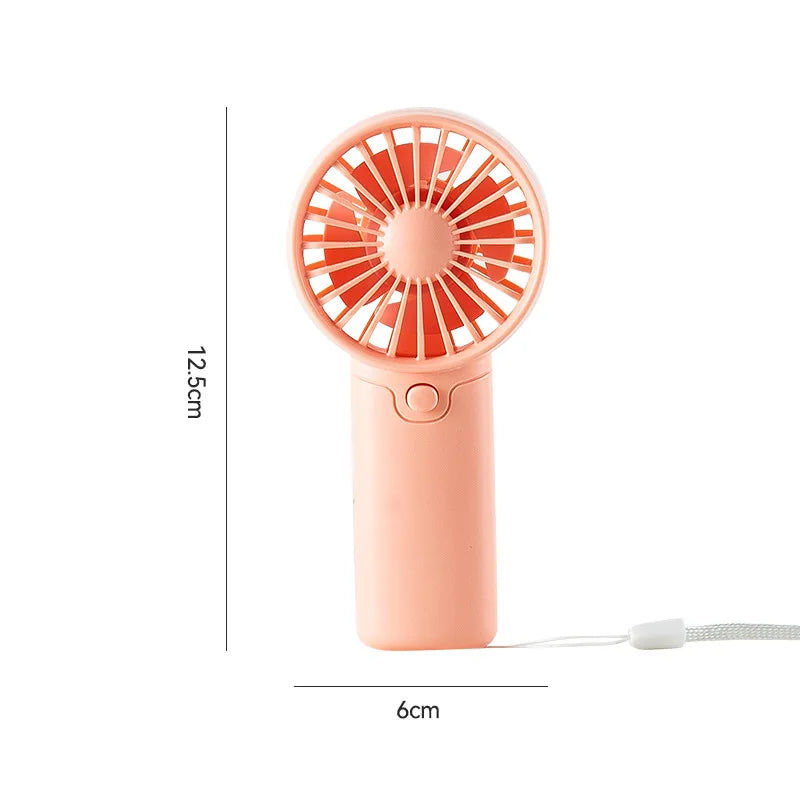 Portable Mini Handheld Fan – AA Battery, Lanyard, Travel Fan