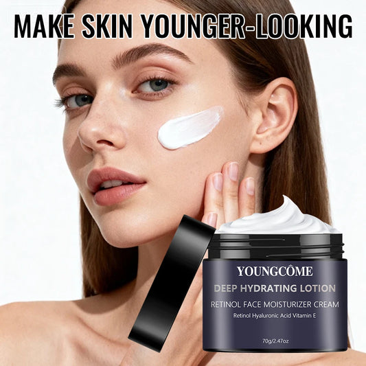 YOUNGCOME Deep Hydrating Retinol Face Moisturizer Cream with Hyaluronic Acid & Vitamin E - Wrinkles appear Daily Moisturizer Peaceful Pleasures Health and Wellness