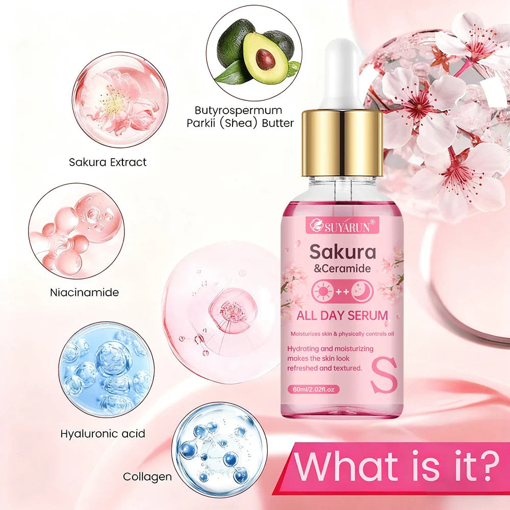SUYARUN Sakura & Ceramide Serum – Anti-Aging Face Serum