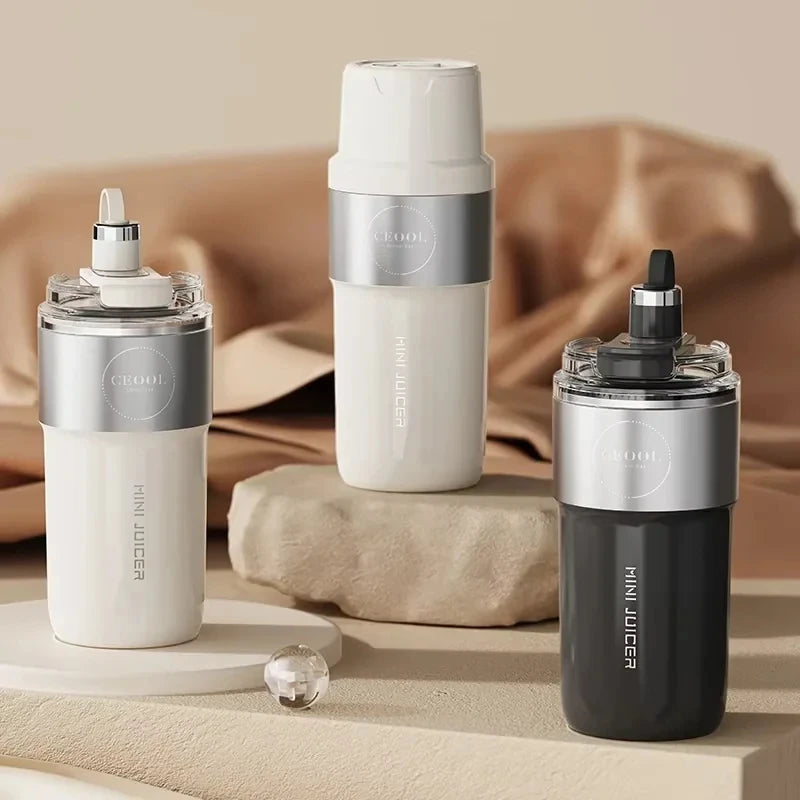 HOMEFISH Portable USB Juicer 350ml Stainless Steel Blender