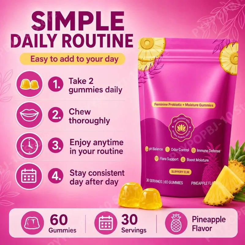 Feminine Probiotic Gummies 2B CFUs Bacillus Coagulans | 60 Count