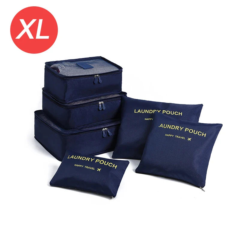 6-Piece Travel Packing Cubes Set | Luggage Organizer Bags