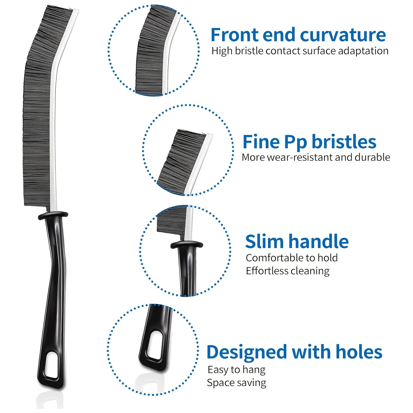 Multi-purpose Cleaning Brush Long Handles Portable Design Tight