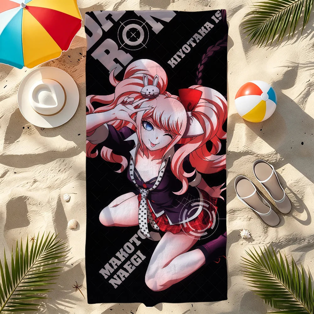 Danganronpa Anime Quick-Dry Beach Towel | Soft Microfiber Anime Beach Towel Peaceful Pleasures Health and Wellness