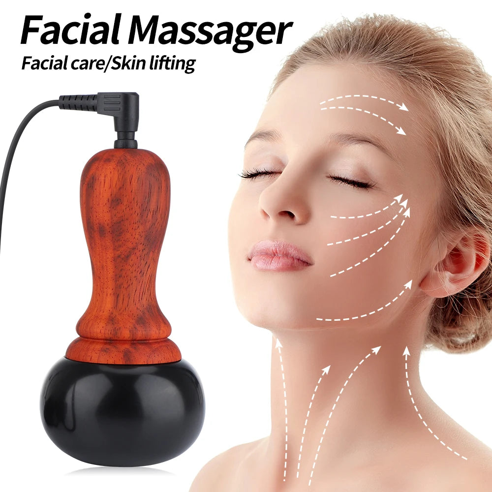 Hot Stones for Massage with Warmer Bianstone Tai Chi Ball Gua Sha Scraping Massager for Facial Eyes Abdomen Back Home SPA Relax Peaceful Pleasures Health and Wellness