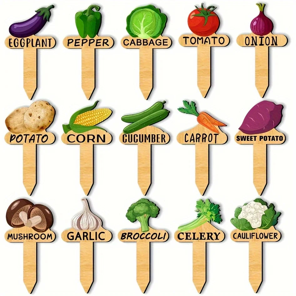 15 Funny Wooden Plant Markers | T-Type Garden Stake Signs