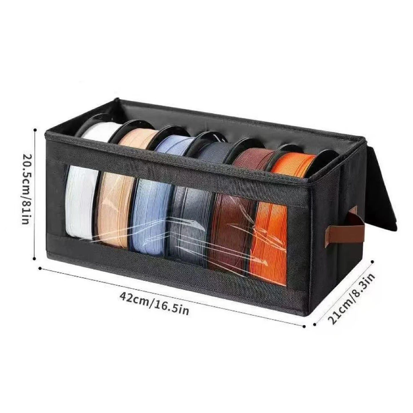 3D Printer Filament Storage Bag Clear Window Foldable Dustproof Organizer for Spools Toys CD Storage Case 42x21x20.5CM Box Peaceful Pleasures Health and Wellness