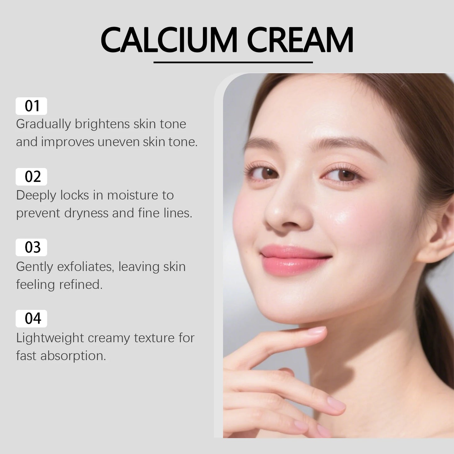 Calcium Brightening Cream – Fade Spots & Even Skin Tone | Hoygi