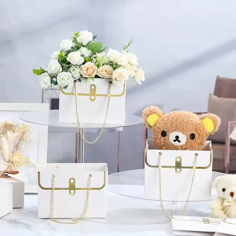 Flower Bouquet Gift Bags | Paper Tote for Valentine's & Parties