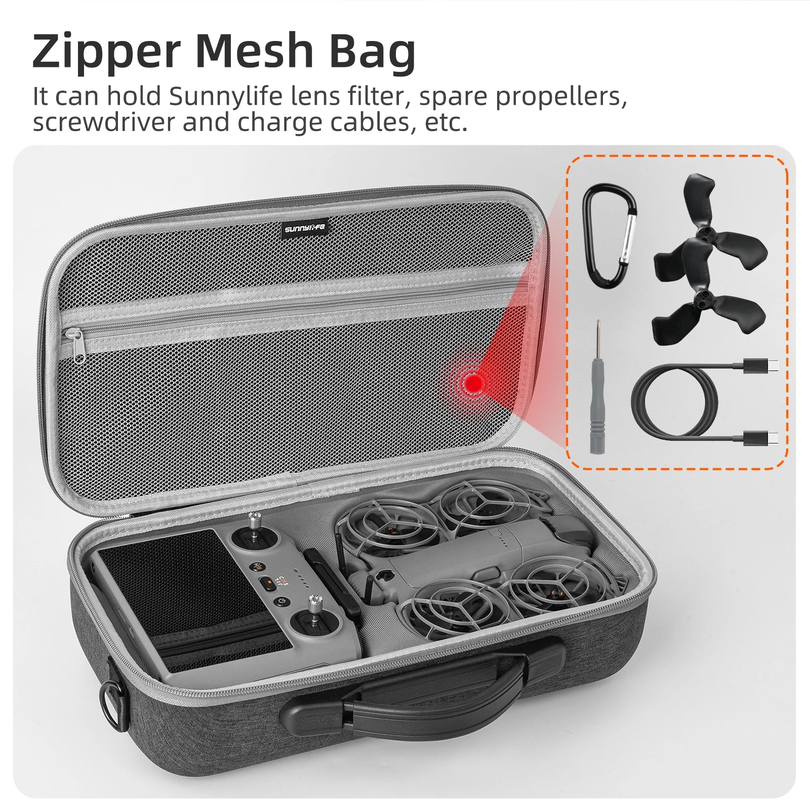 Shockproof And Scratch-Resistant For DJI NEO 2 Storage Case Large Capacity Storage Case RC 2 Storage Case Storage Accessories Peaceful Pleasures Health and Wellness