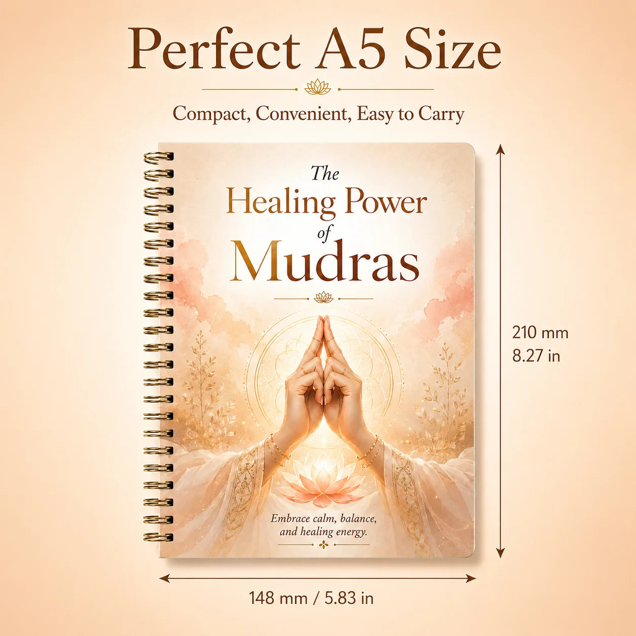 Healing Power Mudras A5 Spiral Guide Meditation Hand Gesture Book